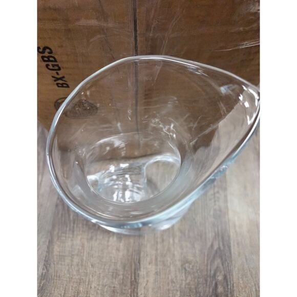 Polish Clear Glass Doughnut Donut Hole Pitcher Decanter Hand Blown Poland - Picture 3 of 10